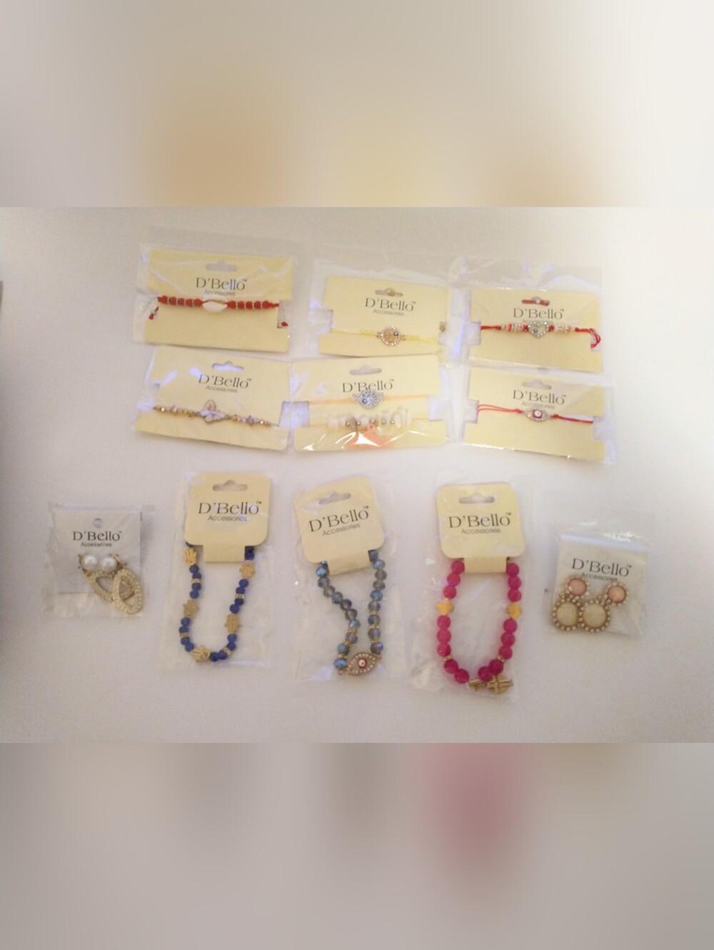 D'Bello Accessories Lot Of 11 Elegant Jewelry Set Earrings Bracelets Accessories